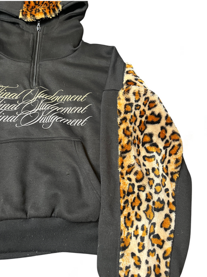 "Antichrist" Leopard Fur Hoodie